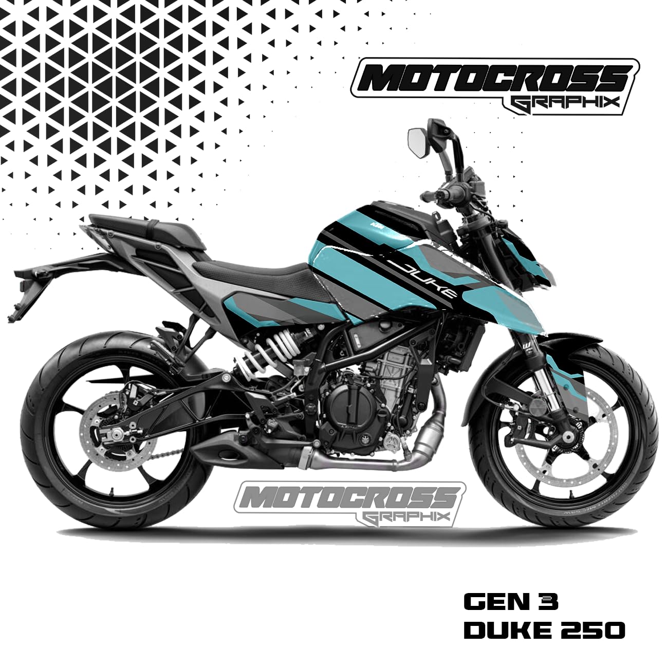 Bike Graphics for Duke 250 Gen 3| Printed on 3MPremium Vinyl with